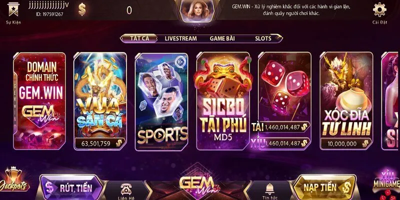 Tải app Gemwin