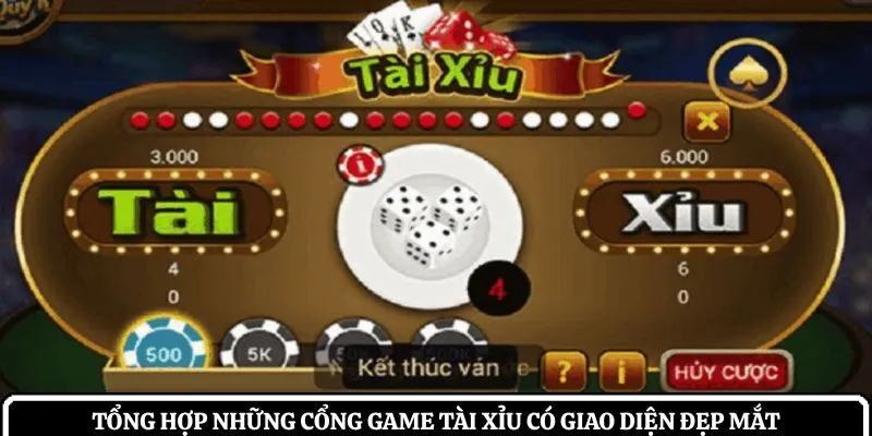 Tổng hợp những cổng game tài xỉu có giao diện đẹp mắt